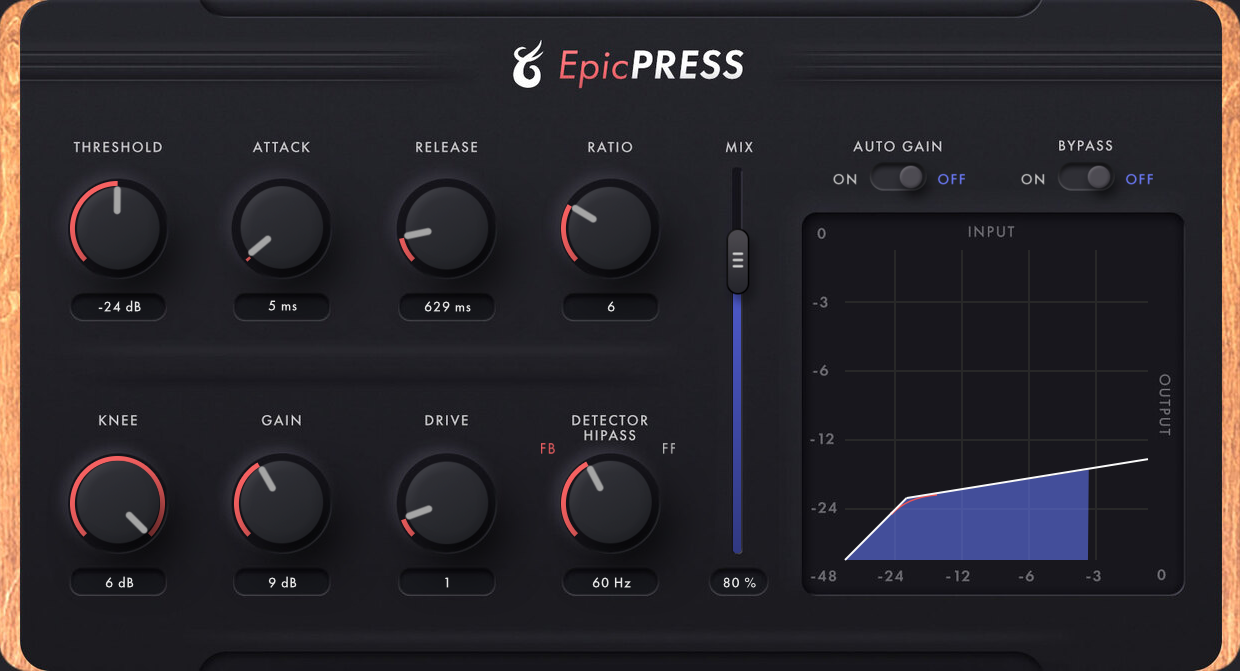 EpicPRESS - Powerful Feedback/Feedforward Compressor